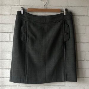 Tory Burch Grey Wool Skirt 10